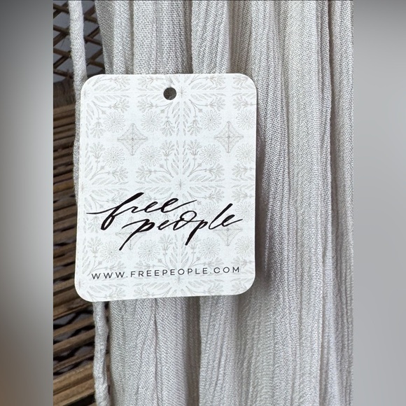 Free People Burst of Bliss Maxi Dress Cream Boho Tiered NWT Size Large - Picture 5 of 6